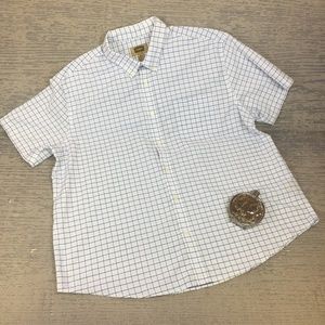 Foundry plaid easy care short sleeve shirt